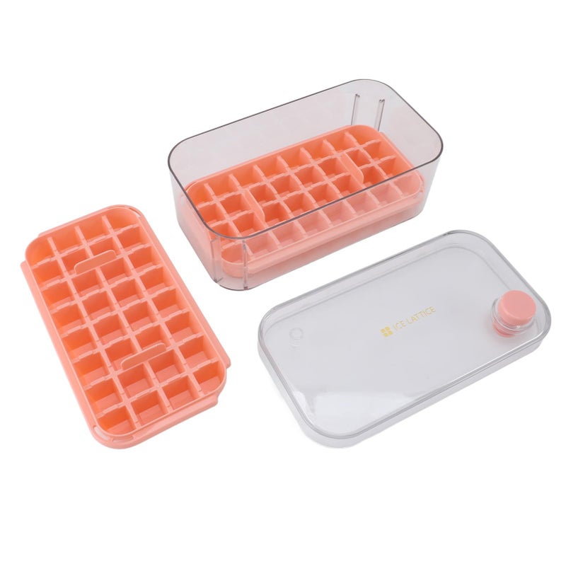 Green Ice Cube Tray with Lid and Storage Bin Makes 64 Pcs Food Grade Reusable - Image 5