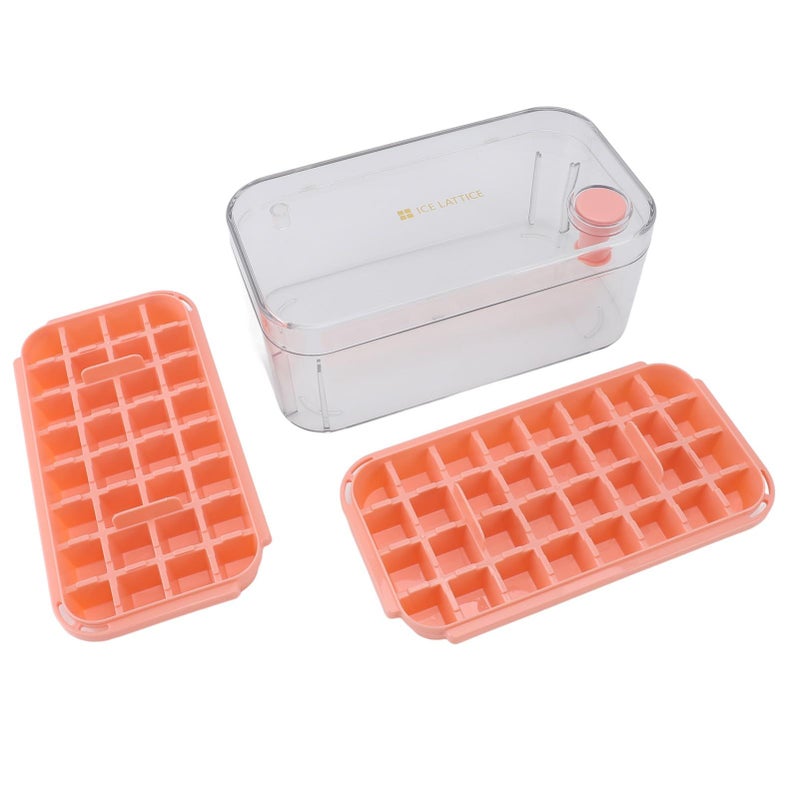 Green Ice Cube Tray with Lid and Storage Bin Makes 64 Pcs Food Grade Reusable - Image 4