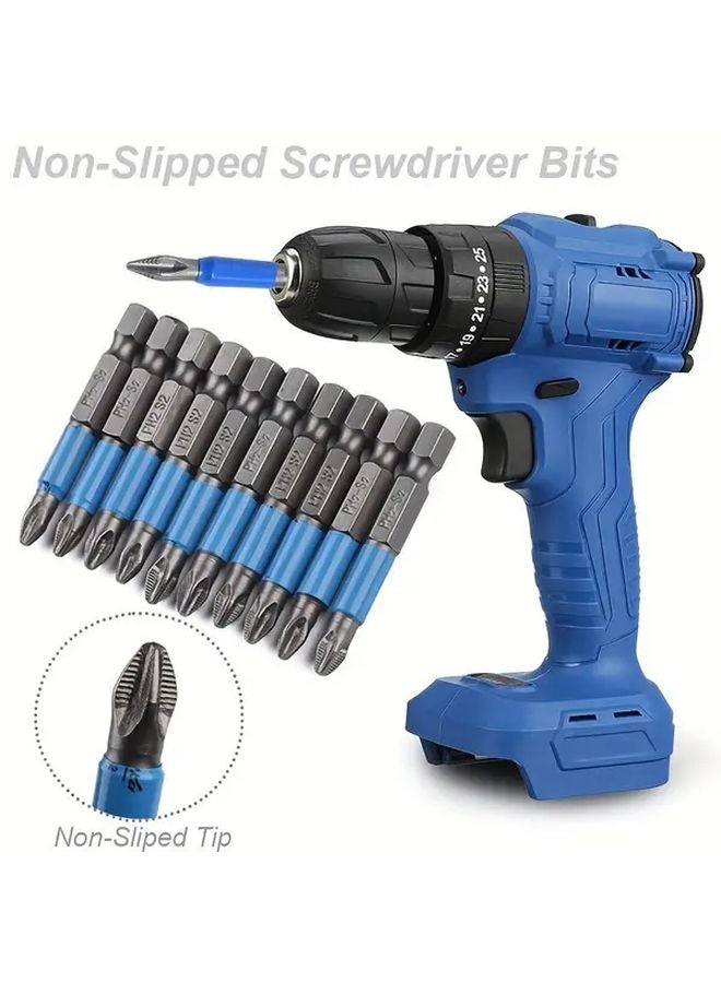 6 قطع رؤوس مفك براغي مغناطيسية مقاس 1/4 بوصة مضادة للانزلاق: PH1، PH2، PH3، PZ1، PZ2، PZ3 - Image 2