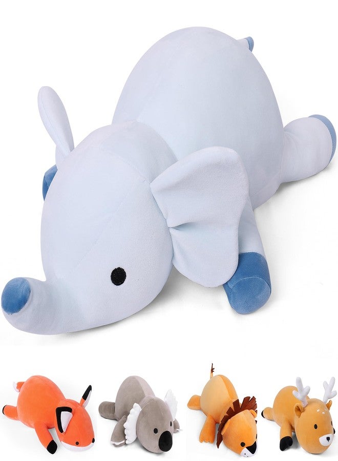 OurHonor Weighted Stuffed Animals, 4.2lbs Weighted Stuffed Animal Elephant Plush 24in, Cuddle Elephant Soft Plushie Pillows Gifts for Kids and Adults - Image 1