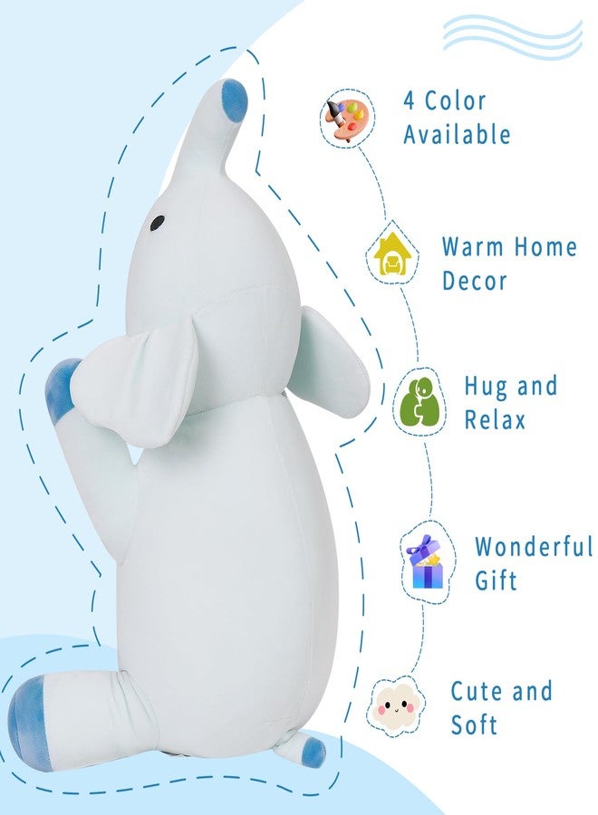 OurHonor Weighted Stuffed Animals, 4.2lbs Weighted Stuffed Animal Elephant Plush 24in, Cuddle Elephant Soft Plushie Pillows Gifts for Kids and Adults - Image 3