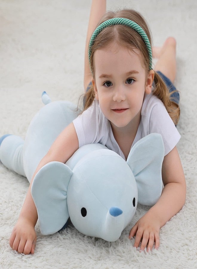 OurHonor Weighted Stuffed Animals, 4.2lbs Weighted Stuffed Animal Elephant Plush 24in, Cuddle Elephant Soft Plushie Pillows Gifts for Kids and Adults - Image 4