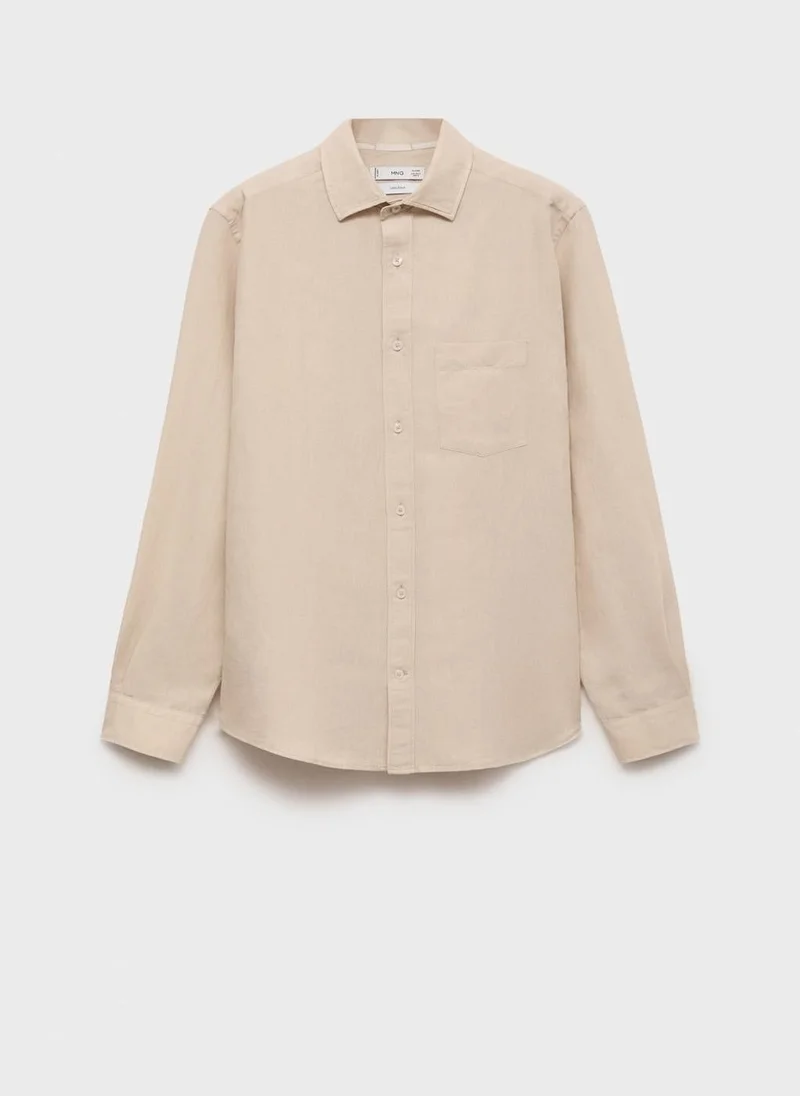 Mango Man  Pocket Linen Shirt for Men | Best Price UAE