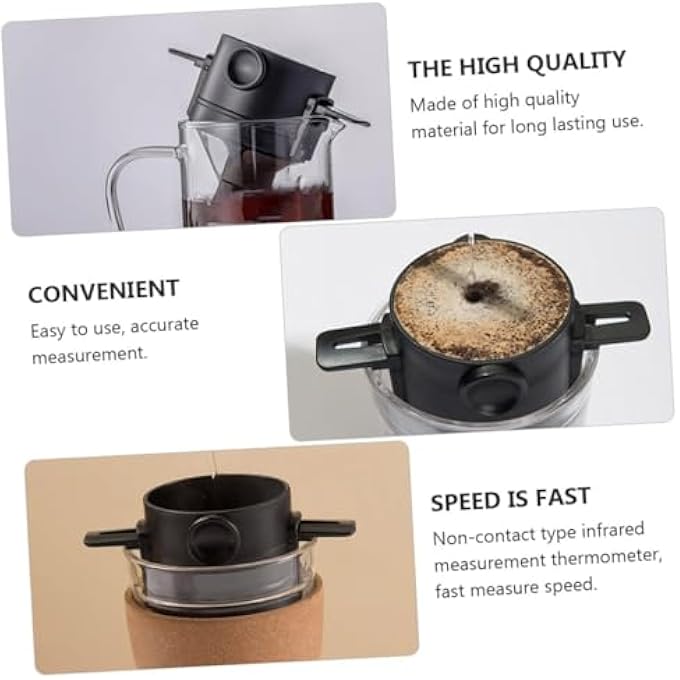 FDTY عبوة واحدة من فلتر القهوة الأسود ومصفاة القهوة القابلة لإعادة الاستخدام وماكينة تحضير القهوة وقهوة مطحونة ومصفاة قهوة قابلة لإعادة الاستخدام ومصفاة شبكية ومصفاة قهوة معدنية من راتنج ABS والفولاذ المقاوم للصدأ 304 - Image 3