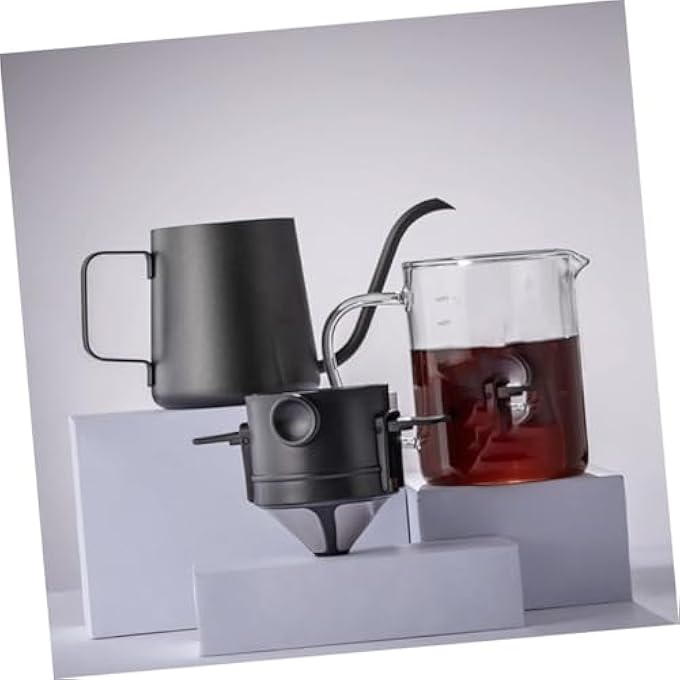 FDTY عبوة واحدة من فلتر القهوة الأسود ومصفاة القهوة القابلة لإعادة الاستخدام وماكينة تحضير القهوة وقهوة مطحونة ومصفاة قهوة قابلة لإعادة الاستخدام ومصفاة شبكية ومصفاة قهوة معدنية من راتنج ABS والفولاذ المقاوم للصدأ 304 - Image 5