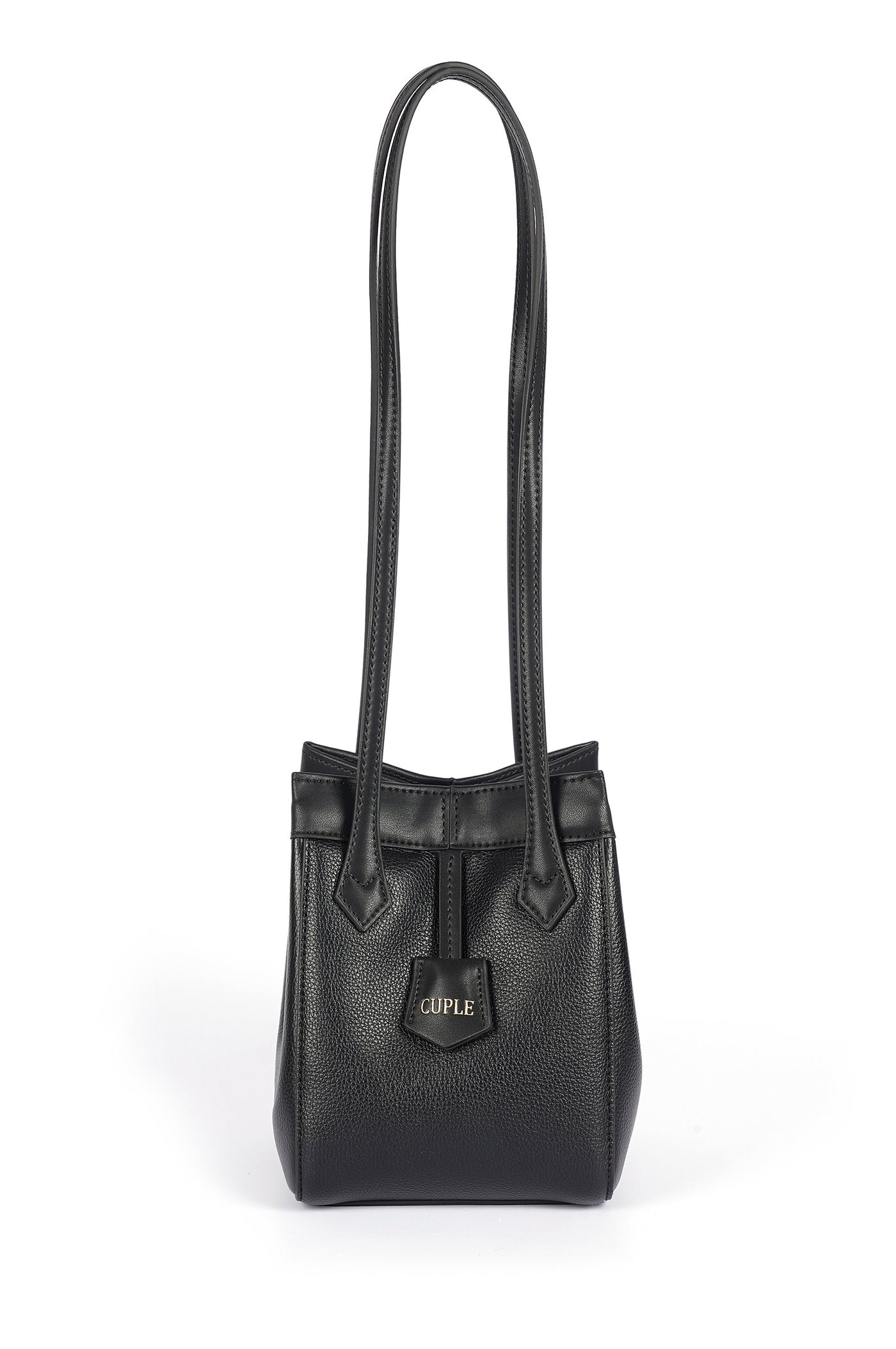 حقيبة كتف نسائية جلد صناعي بتصميم مستدق