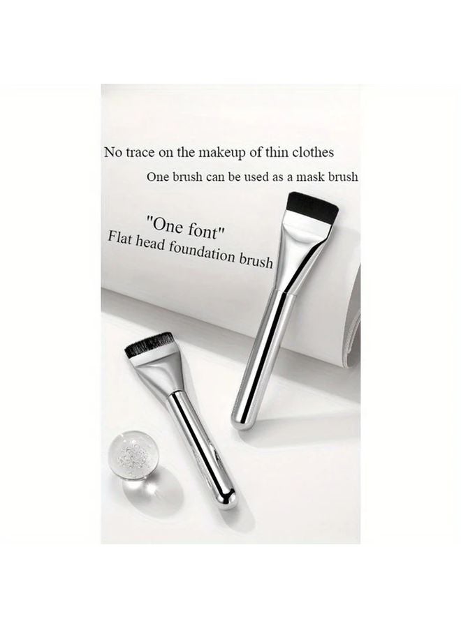 قطعتان فرشاة بودرة فائقة النعومة مقبض مريح خالية من العطور أداة تطبيق الماكياج - Image 5