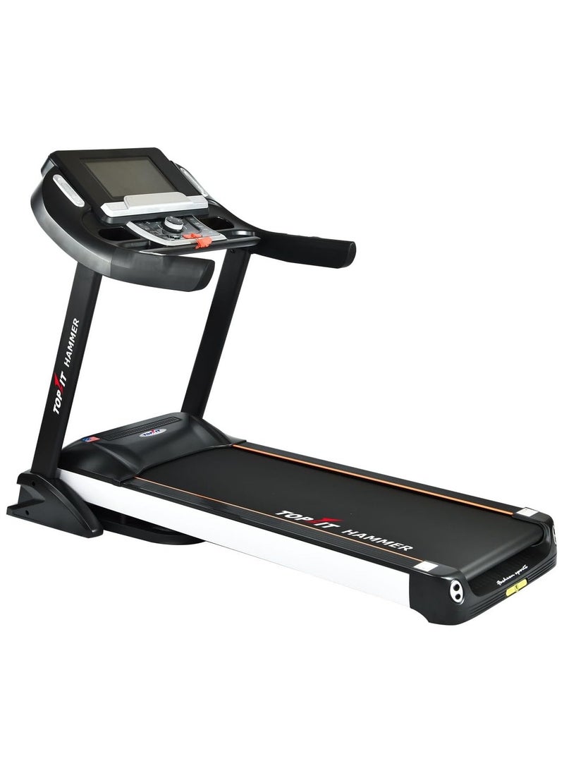 Topfit - TOP FIT THE LEGEND-AC Foldable Treadmill With Full Android System and a 15.6 inch Screen 5HP AC Motor Easy Storage Treadmill For Fitness Exercises, White - Image 1