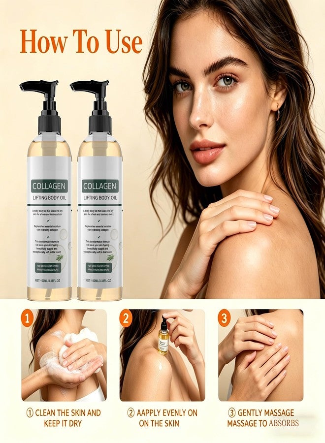 KINOWJI Hydrating Collagen Oil,2pcs Collagen Lifting Body Oil,Collagen Oil for Skin Tightening for Women & Men Helps Soften Appearance of Crepe Skin & Wrinkles (2 - Image 3