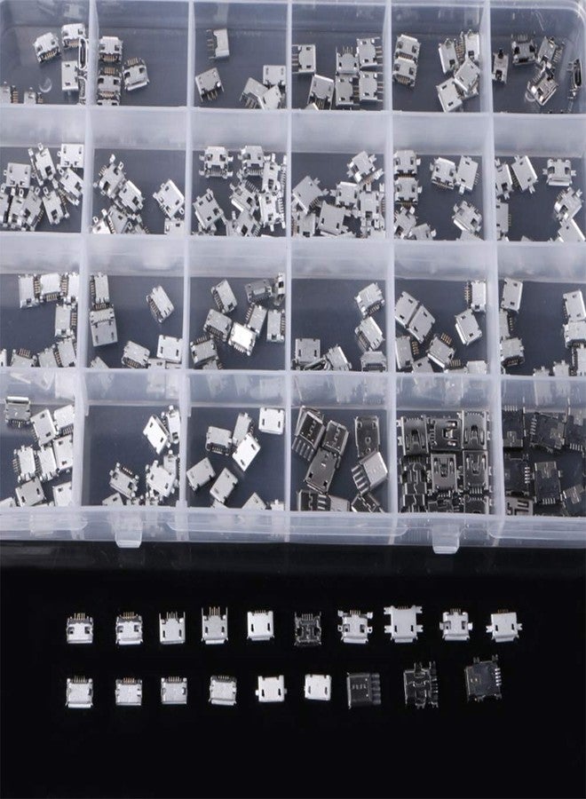 Teansic 240PCS 24Models Micro USB Connector Socket Jack USB Connectors Set for MP3 4 5 Huawei Samsung Sony HTC ZTE - Image 4