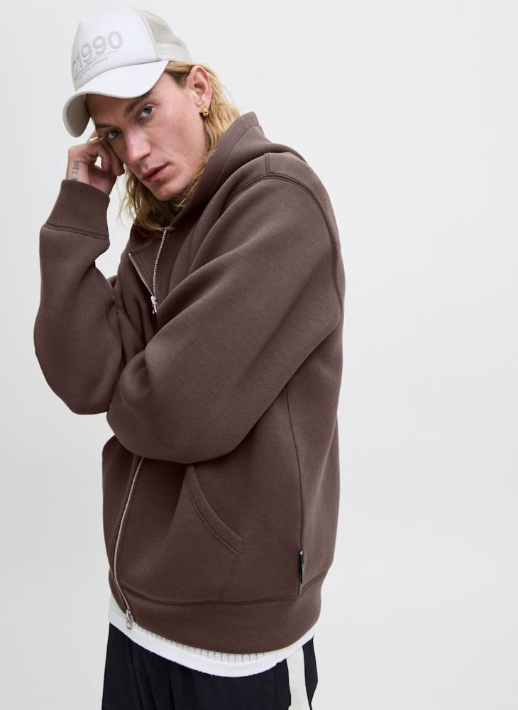 JACK & JONES Essential Zip Through Hoodie - Image 3