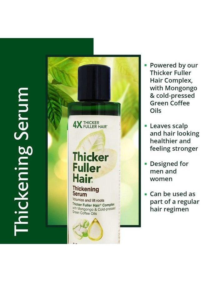 Thicker Fuller Hair - Hair Thickening Serum Advanced Thickening Solution 5Oz Thickens & Lifts Roots For Fullness & Volume Mongongo & Green Coffee Oils Fortify Hair & Reduce Breakage - Image 1