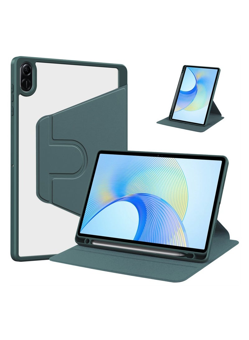 عام حافظة ظهر شفافة متوافقة مع هونر باد إكس 8 إيه 11 بوصة 2024 ، حامل دوار 360 درجة غطاء ذكي للنوم/الاستيقاظ التلقائي لجهاز هونر باد إكس 8 إيه اللوحي - Image 1