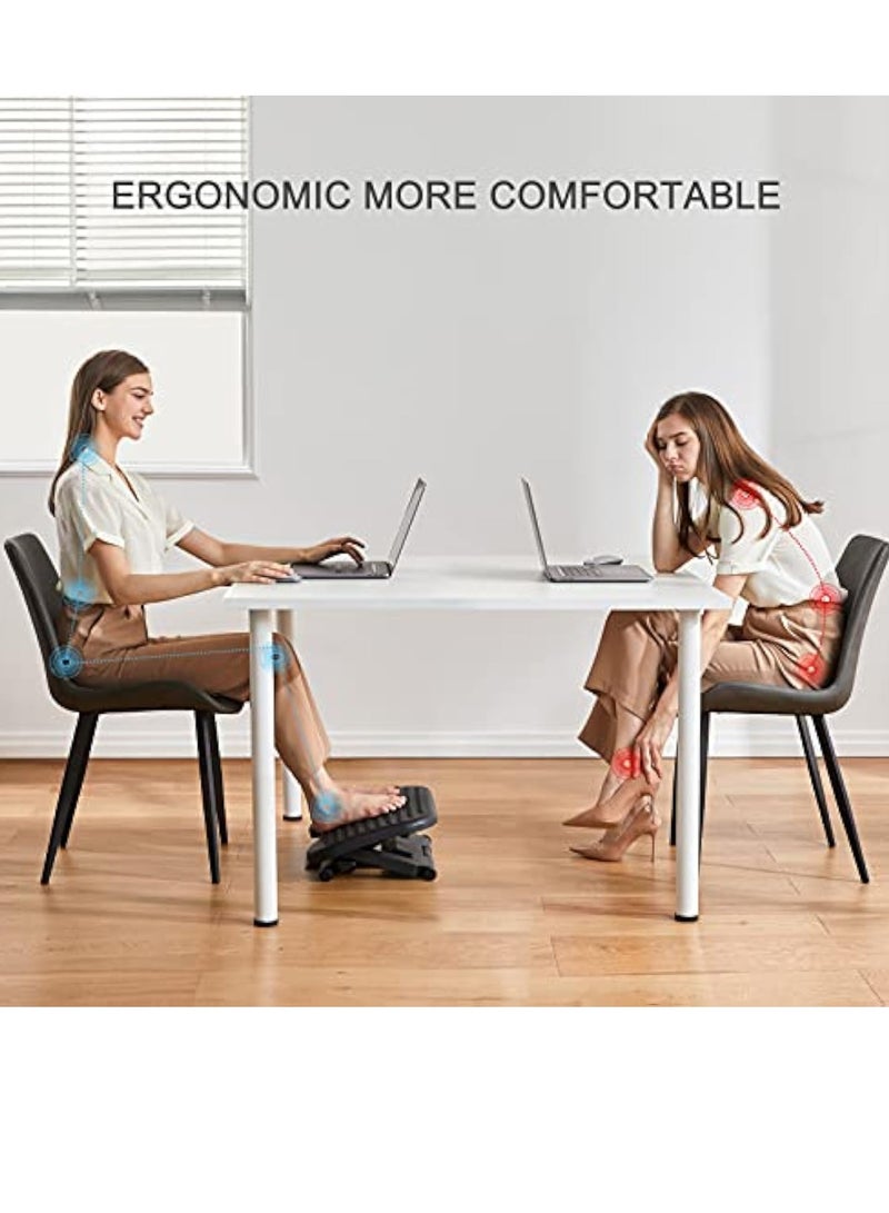 Hihonor Adjustable Under Desk Footrest, Foot Rest for Under Desk at Work with Massage, Foot Stool Under Desk with 3 Height Position & 30 Degree Tilt Angle Adjustment for Home, Office - Image 4