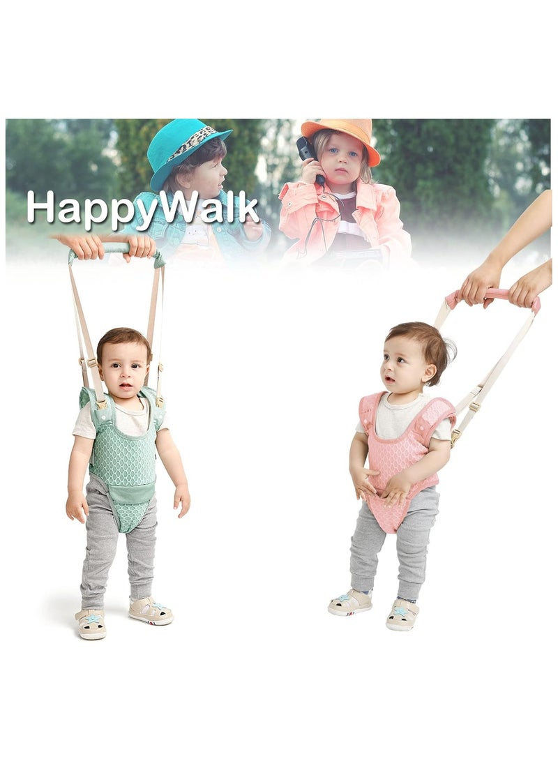 Beauenty baby walking harness Upspring baby walking wings Handheld Kids Walker Helper - Toddler Infant Walker Harness Assistant Belt Support Assist Trainer Tool - for 6-24 Month Old (GREEN)  - Image 3
