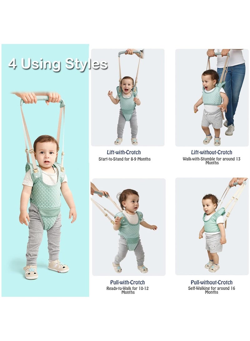 Beauenty baby walking harness Upspring baby walking wings Handheld Kids Walker Helper - Toddler Infant Walker Harness Assistant Belt Support Assist Trainer Tool - for 6-24 Month Old (GREEN)  - Image 2