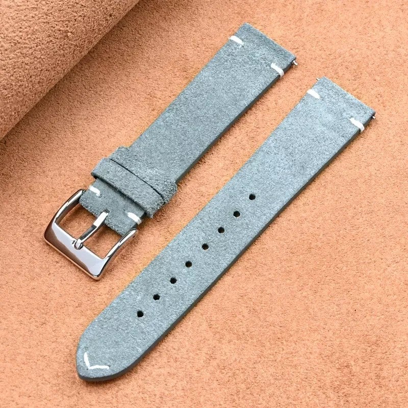 Bluejw Lionorm Quick Release Genuine Suede Leather Watch Band – Replace the Watch Strap for 16mm 18mm 20mm 22mm Watches, Premium Replacement Strap - Image 5