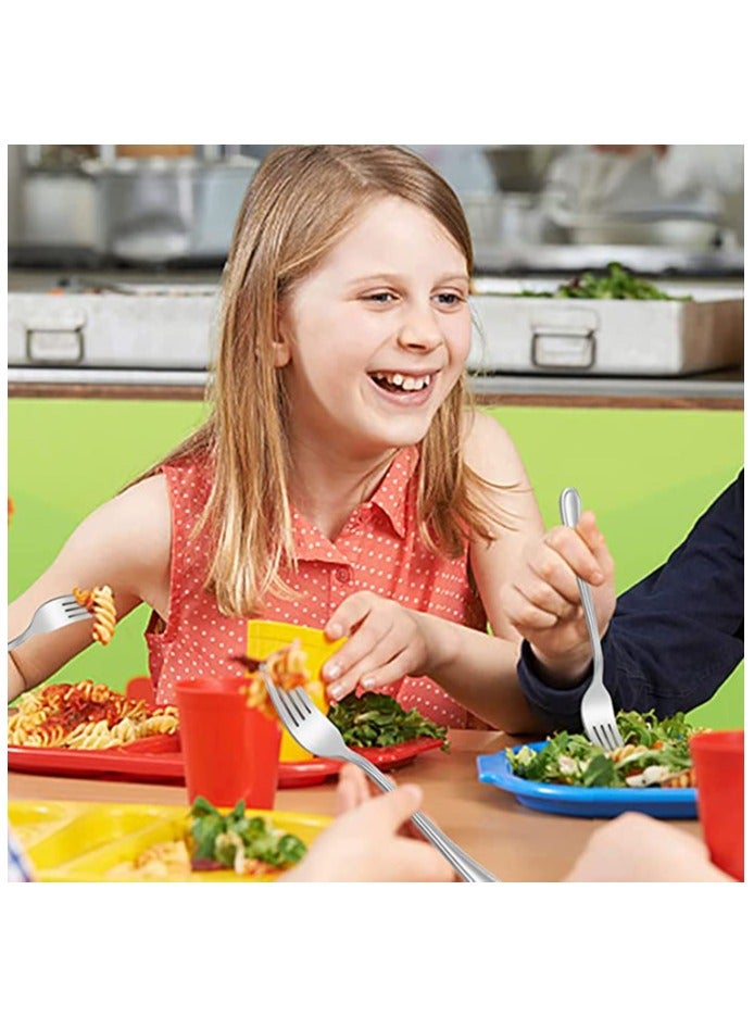 Children Silverware Set, 10 Pieces Kids Forks, and Spoons Silverware Set, Stainless Steel Toddler Utensils Flatware Set, Child Cutlery Set for Home Preschools Outdoor Dinner Travel, Dishwasher Safe - Image 3