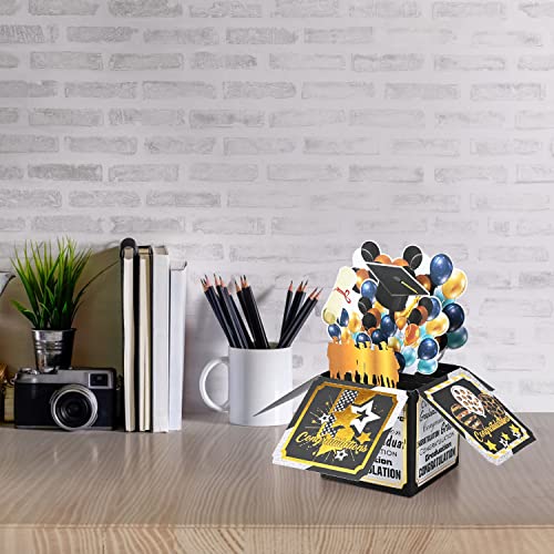 Giiffu Graduation Cards, 3D Pop Up Graduation Greeting Card with Envelope and Note Card, Congrats Card for College, High School, Congratulation Graduate Gifts for Son Daughter Grandson(Balloon - Image 5