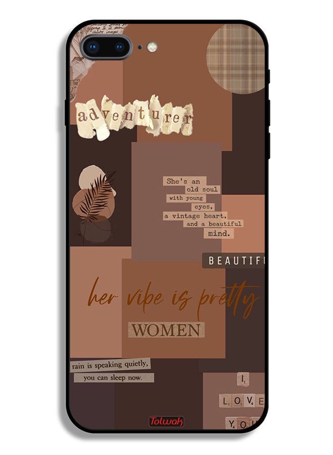 Tolwak جراب حماية لجهاز Apple iPhone 8 Plus Adventurer للنساء - Image 2
