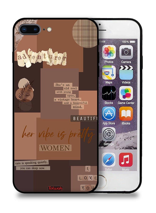 Tolwak جراب حماية لجهاز Apple iPhone 8 Plus Adventurer للنساء - Image 1