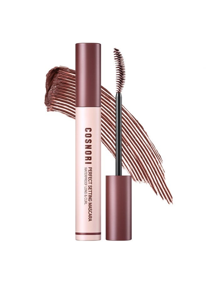COSNORI Perfect Waterproof Mascara Long&Curl 03 Rosy Brown - Long-Lasting Smudge - Burgundy Mascara - Korean Waterproof Mascara, Long lash, Strong fixing, Silk Amino Acids - 0.23fl oz (7ml) - Image 1