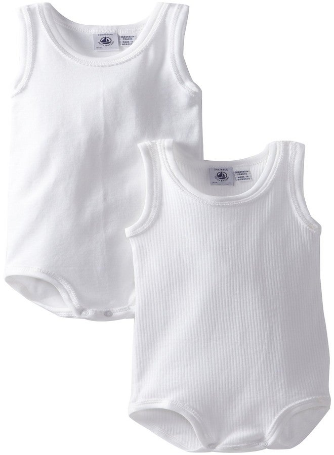 طقم ملابس داخلية للأطفال من Petit Bateau للجنسين، قطعتان، أبيض، 18 شهرًا