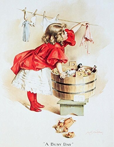 Unoopler Unoopler Poster Discount Ivory SOAP Girl Vintage Metal Sign Laundry Art Tin Dolls 12X16 