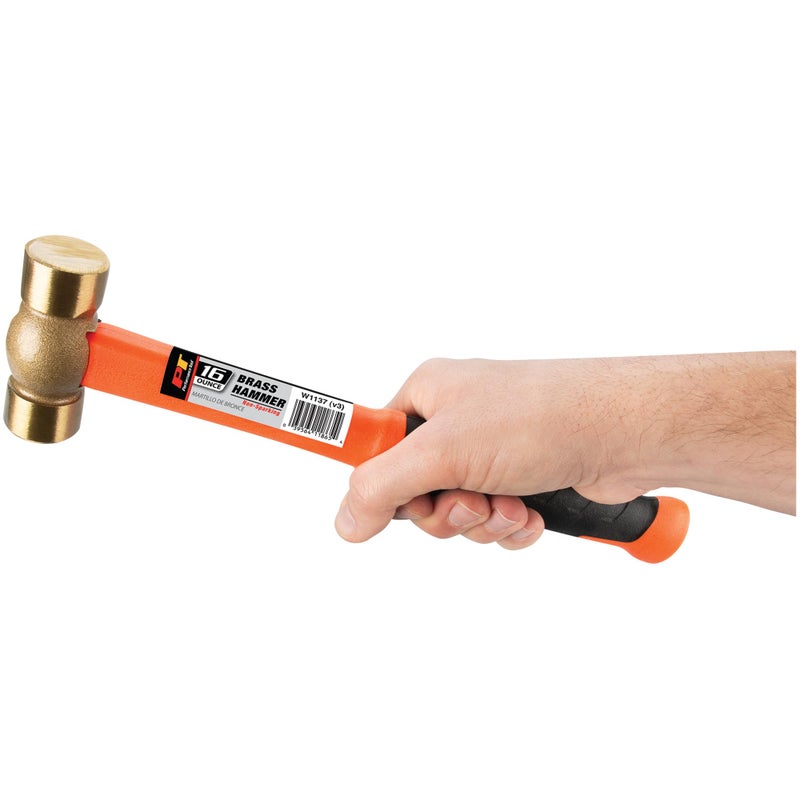 Performance Tool W1137 Solid Brass Hammer, 16 oz - Image 4