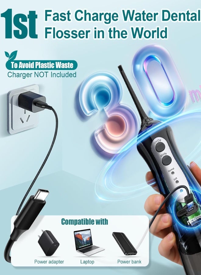 Nicefeel Portable Water Flosser with 2 Tips Teeth Oral Irrigator - Image 5