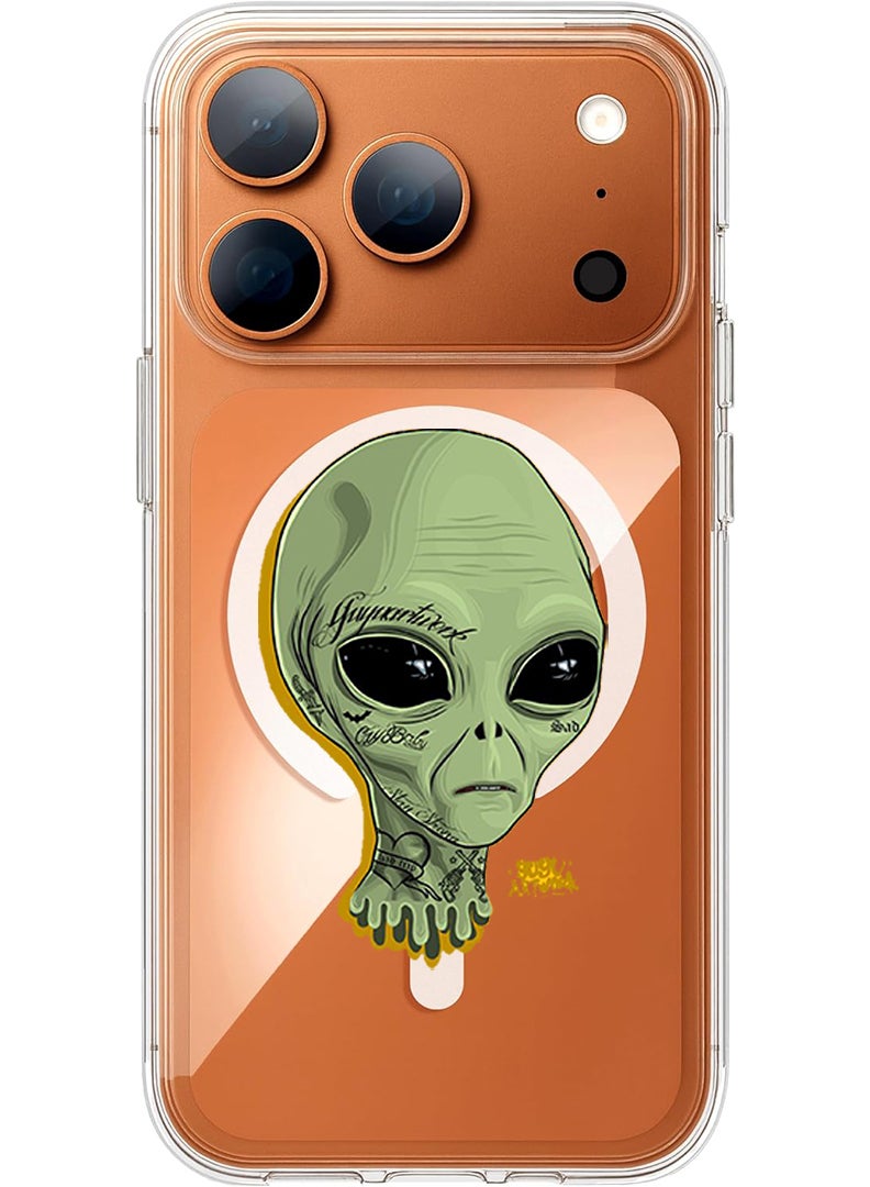 Theodor Magnetic Case for Apple iPhone 17 Pro Max Compatible with MagSafe Wireless Charging, Shockproof Phone Bumper Cover - alien - Image 1
