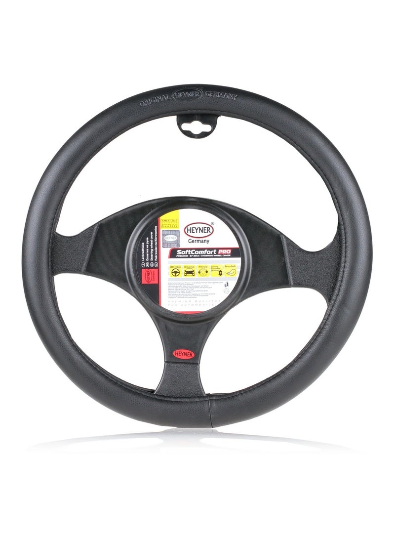 HEYNER® SoftComfort PRO Steering Wheel Cover – Universal 37–39cm, Non-Slip Synthetic Leather, Soft Grip & Odorless Design - Image 1
