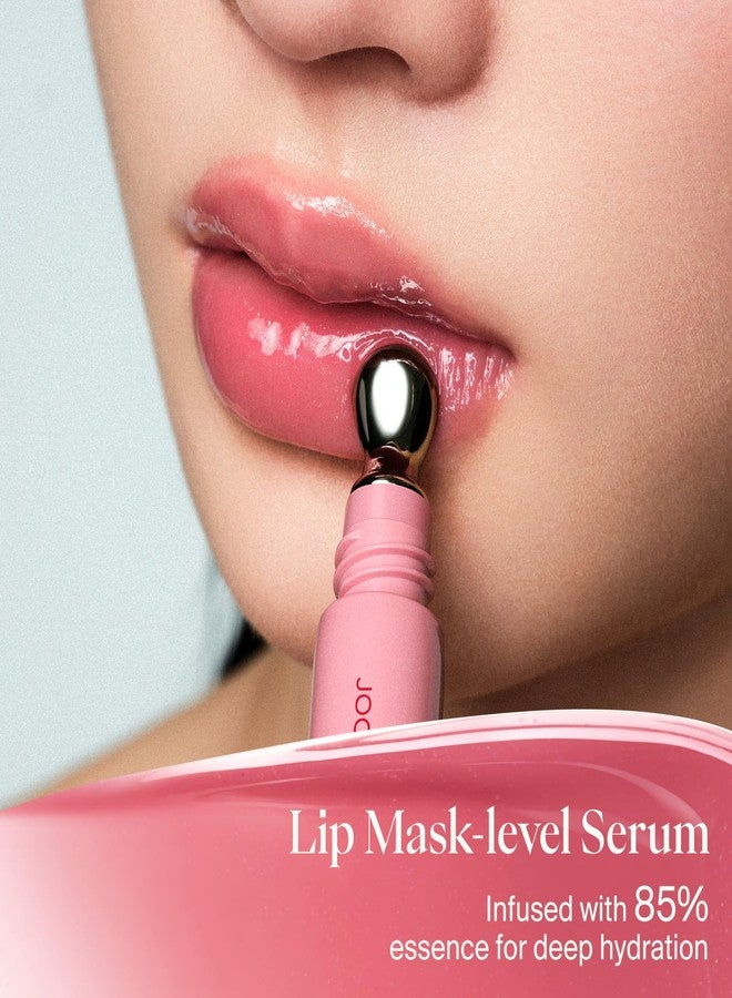 Joocyee Crystal Lip Gloss Hydrating Essence Tinted Nourishing Lip Serum with Ice Cube Metal Tip Applicator Sheer Watery Glow Moisturizing Makeup for Dry Lips - Peach Jelly - Image 4