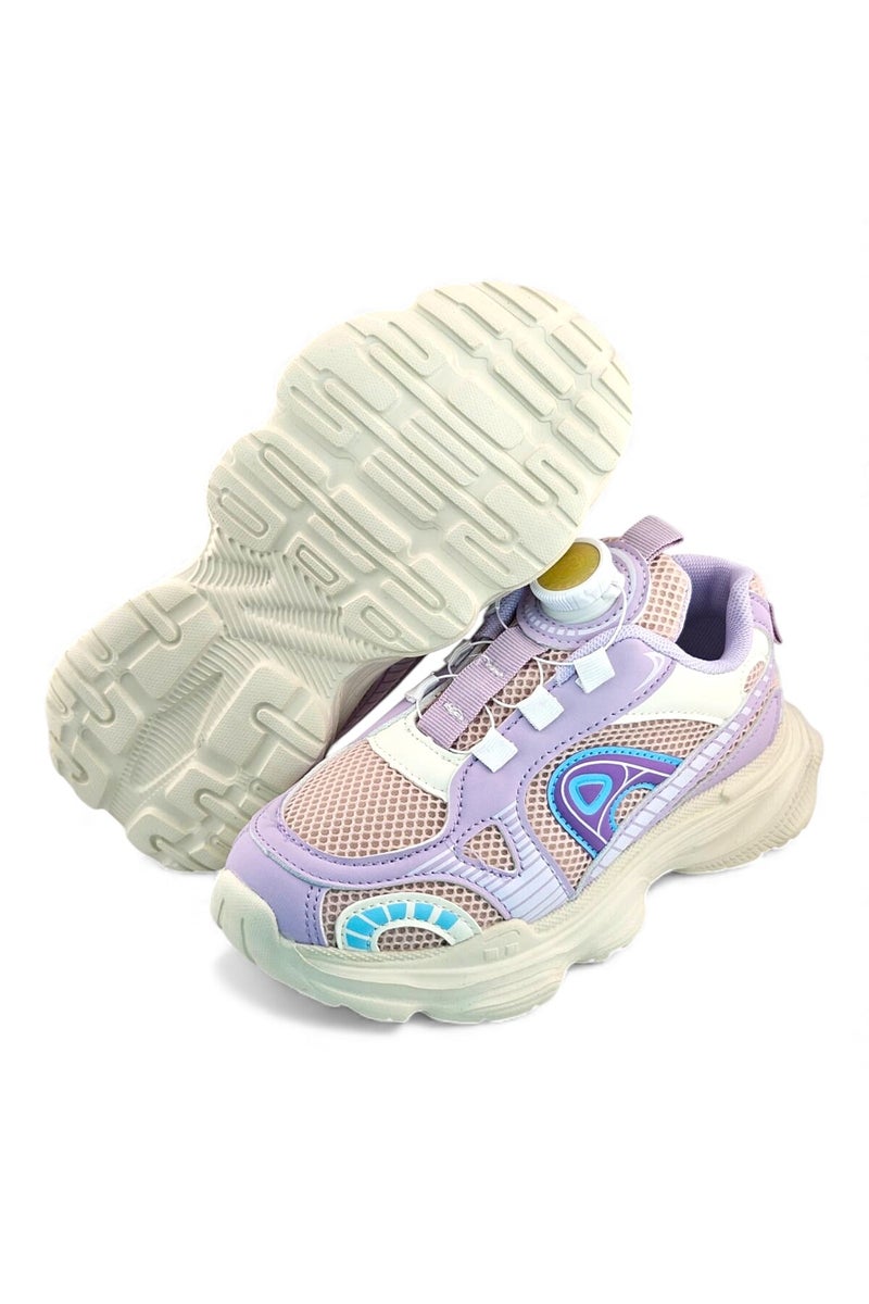 Feet First Bolt Flow Kids Lightweight Sports Sneakers 86-894-40 Pink/Purple/White - Image 4