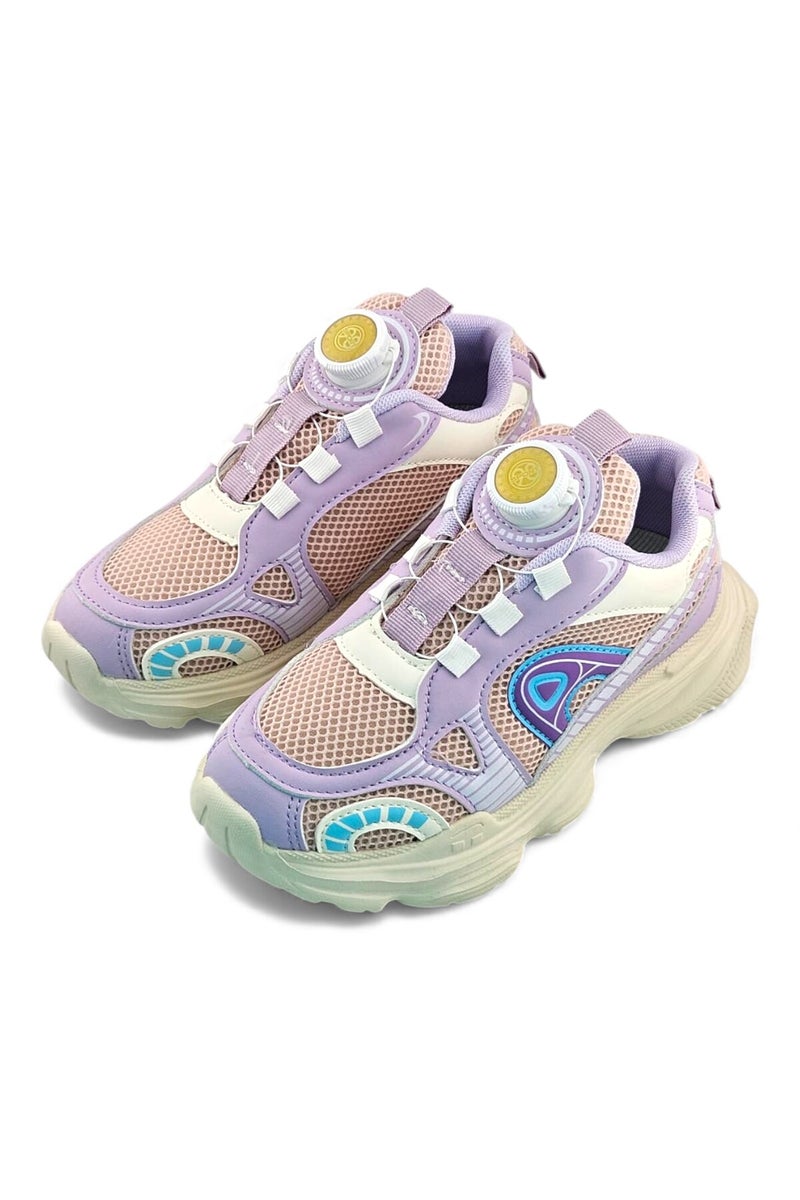 Feet First Bolt Flow Kids Lightweight Sports Sneakers 86-894-40 Pink/Purple/White - Image 3