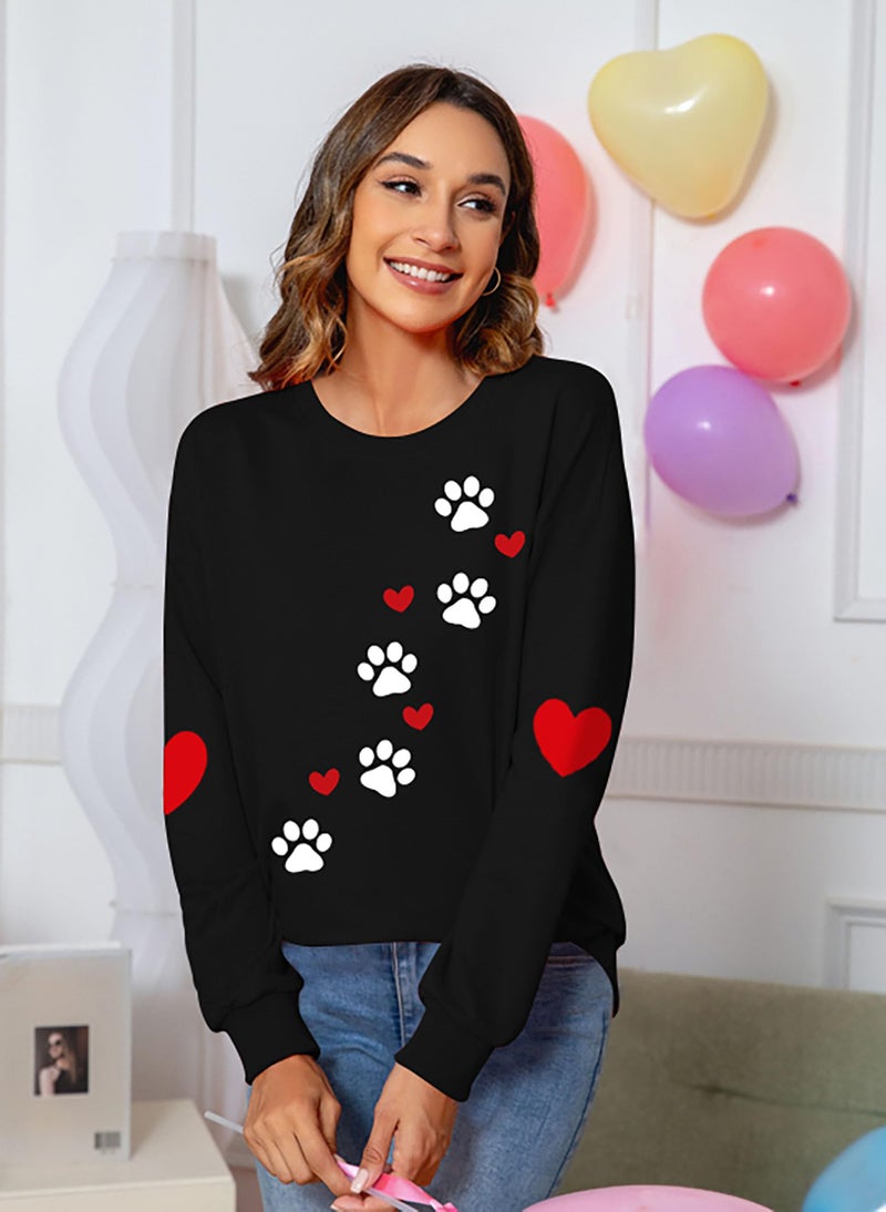 CAZYCHILD Valentines Day Shirt for Women: Love Heart Graphic Long Sleeve Valentine Pullover Tops Casual Valentines Gifts - Image 3