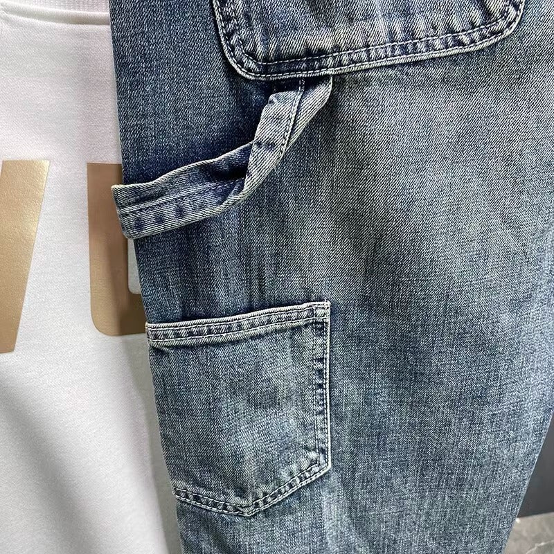 Unisex Classic Denim Jeans Loose Fit Daily Outdoor Wear - Image 4