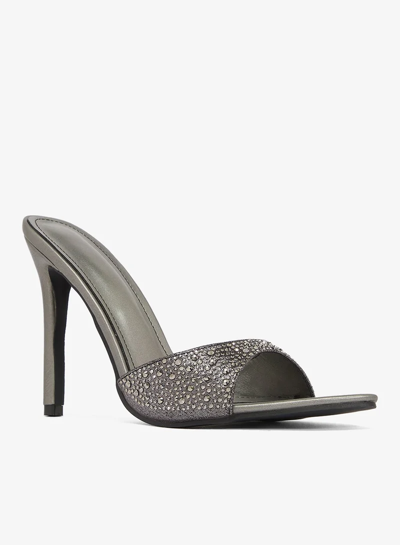 Ella Limited Edition Silver Pointed Toe Rhinestone Embellished High Heels