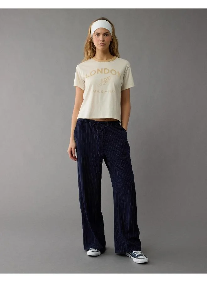 American Eagle AE Low-Rise Pull-On Poppy Trouser