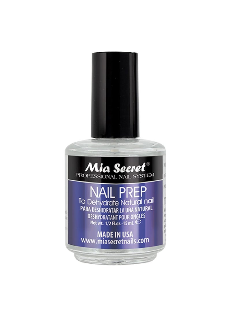 MIA SECRET - Mia Secret Professional Acid Free Natural Nail Prep Dehydrator, 15ml - Enhanced Bonding Dehydrator for Acrylic Powder and Gel Nail Polish - Image 1