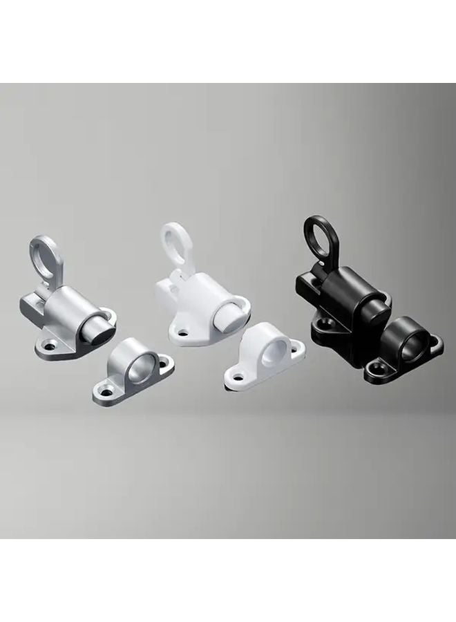 White 5pcs Toggle Latch Set Automatic Spring Lock For Sliding Casement Doors - Image 2