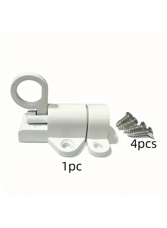 White 5pcs Toggle Latch Set Automatic Spring Lock For Sliding Casement Doors - Image 1