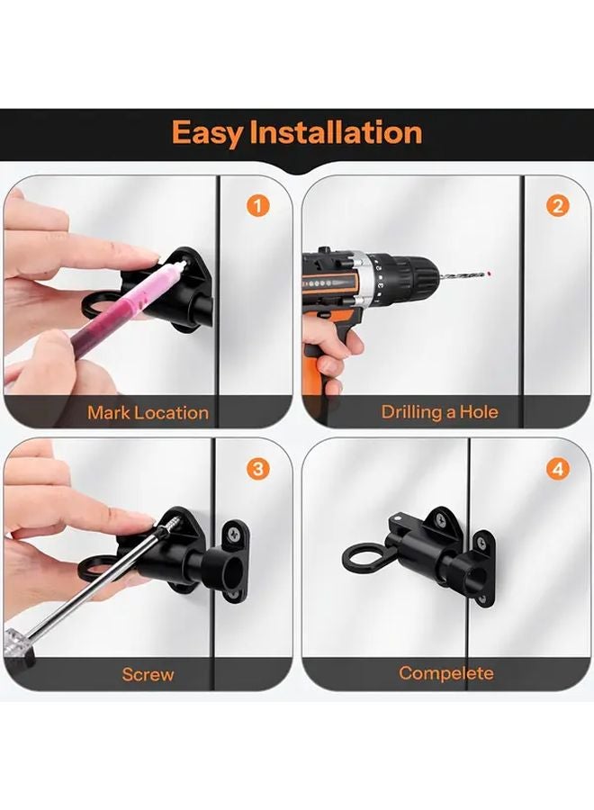 White 5pcs Toggle Latch Set Automatic Spring Lock For Sliding Casement Doors - Image 5