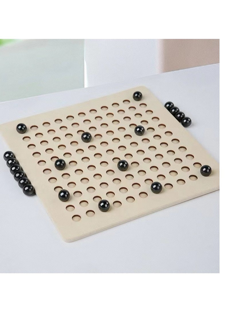 DELGREEN Magnetic Chess Game Set with Stones, Table Top Magnet Chess Board Game, Magnetic Strategy Game with Rocks  - Image 3