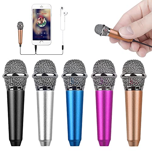 Uniwit Mini Portable Vocal/Instrument Microphone for Voice Video Recording Singing,Vlogging, Podcasting, Tiny Microphone for iPhone Android Phone Computer Latop Notebook Tablet iPad(Golden) - Image 1