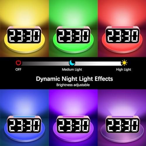 Topski Loud Alarm Clocks for Bedrooms Heavy Sleepers, Digital Clock with Night Light, Large Display, Dual Alarm, Snooze, Dimmable Bedside Alarm Clock for Kids Teens Boys Girls - Image 2