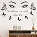 Sinekong Inspirational Wall Decal Quotes Eyelash Eyes Wall Stickers Motivational Word Letter Decals She Believe She - Image 2