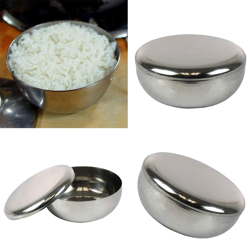klarako 4 Pieces Stainless Steel Rice Bowl With Lid - Image 4