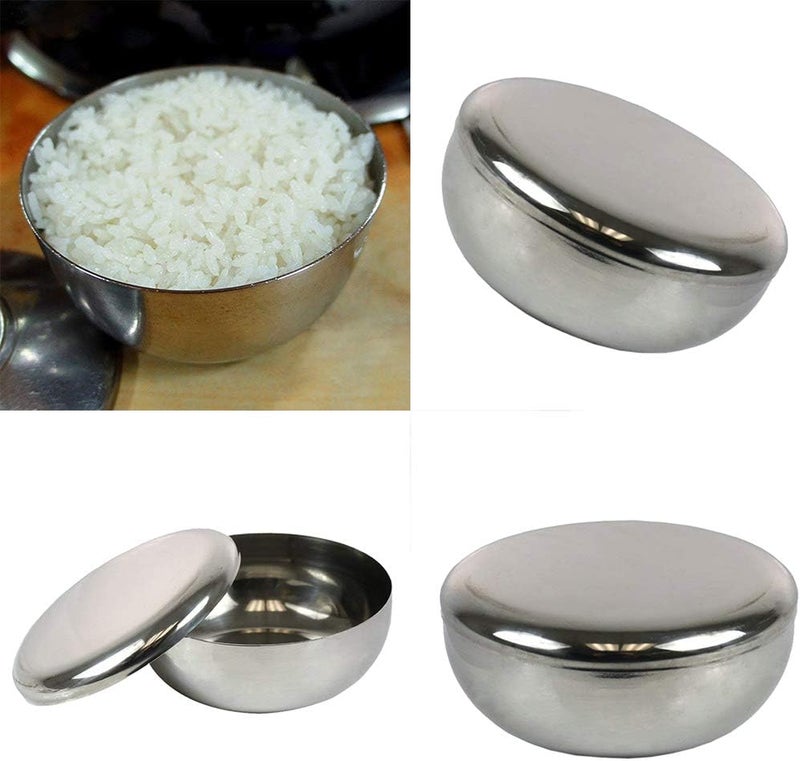 klarako 4 Pieces Stainless Steel Rice Bowl With Lid - Image 3