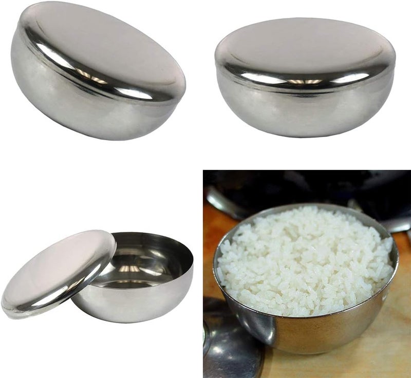 klarako 4 Pieces Stainless Steel Rice Bowl With Lid - Image 5